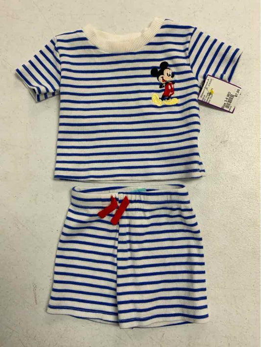 Disney Babies (C) Blue Infant Size 3-6 MO Boys 2PC Casual