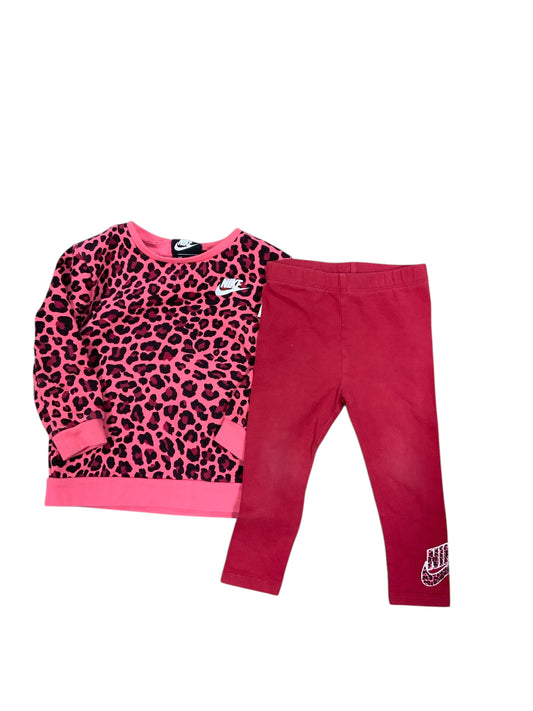 Nike (B) Burgundy Infant Size 24 MO Girls 2PC Casual