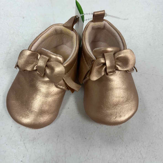 no  brand Gold Infant Shoe Size 3 (Infant) Girls Casual Shoes