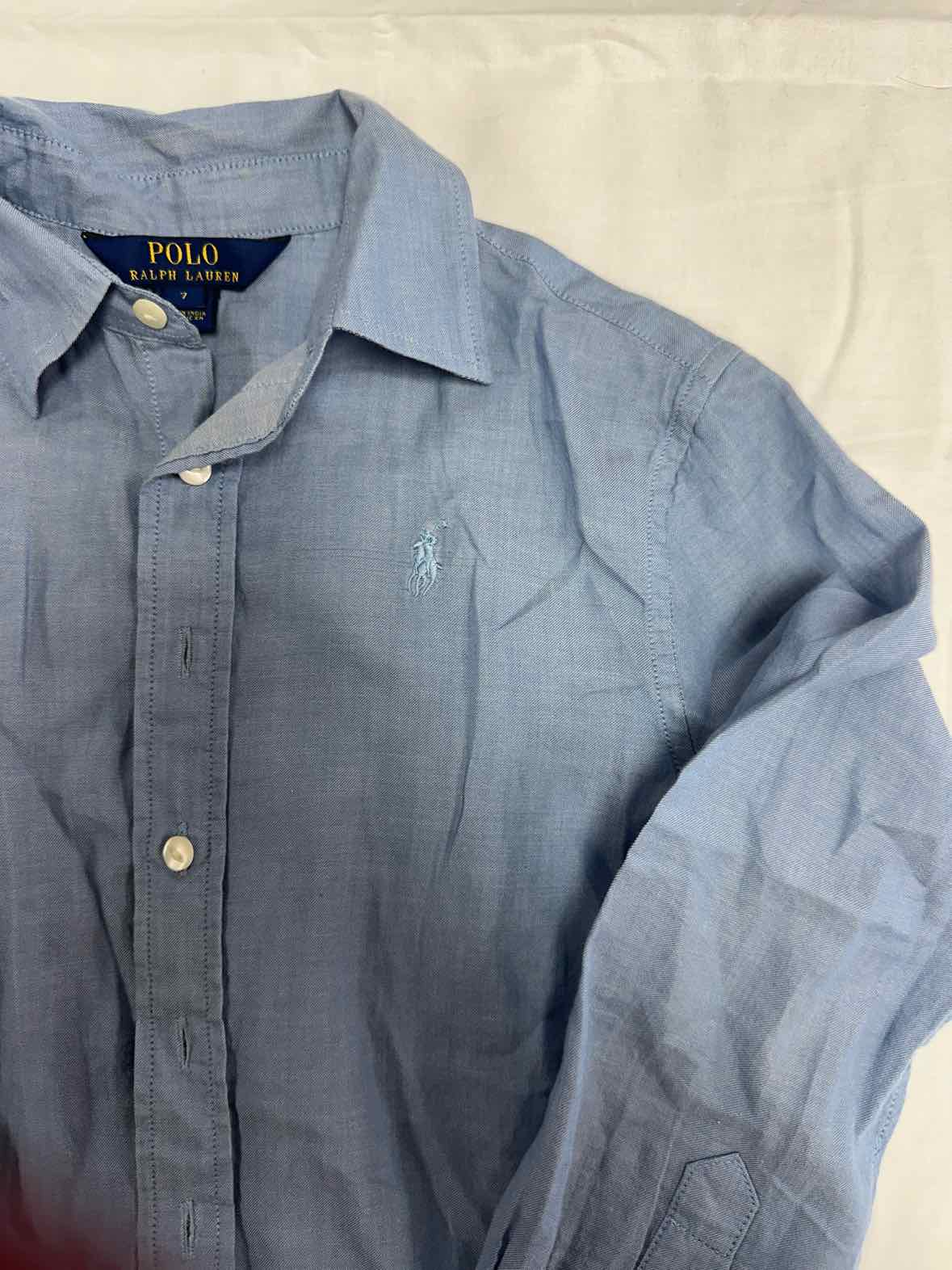 Polo Ralph Lauren (A) Blue Youth Size 7 Boys LSTop