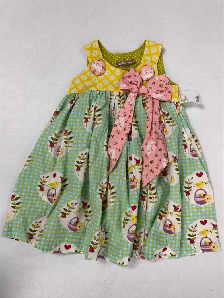 Jelly the Pug (AA) Yellow Toddler Size 2T Girls CasualDress