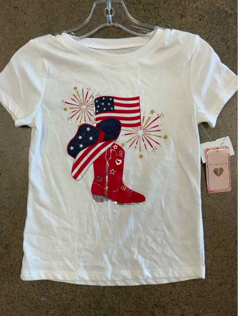 Btween (C) White Youth Size 7 Girls SSTop