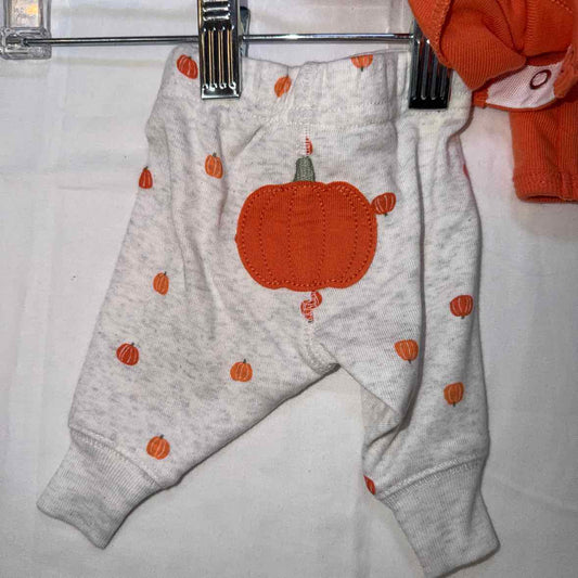 Child of Mine (D) Orange Infant Size Preemie Boys 2PC Casual