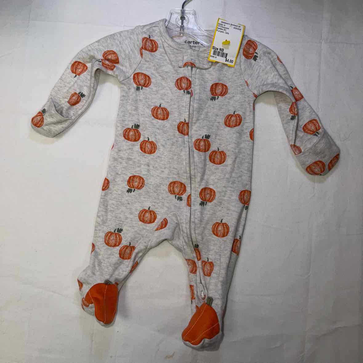 Carters (C) Pumpkin Infant Size NB Girls 1PCSleepwear