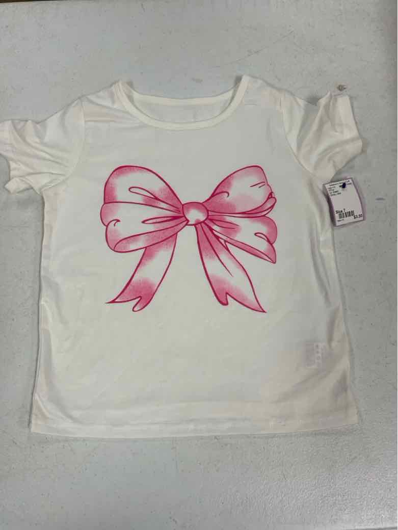 no  brand White Youth Size 7 Girls SSTop