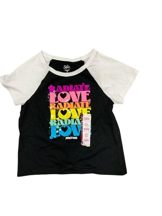 Justice (D) Black Youth Size 8 Girls SSTop