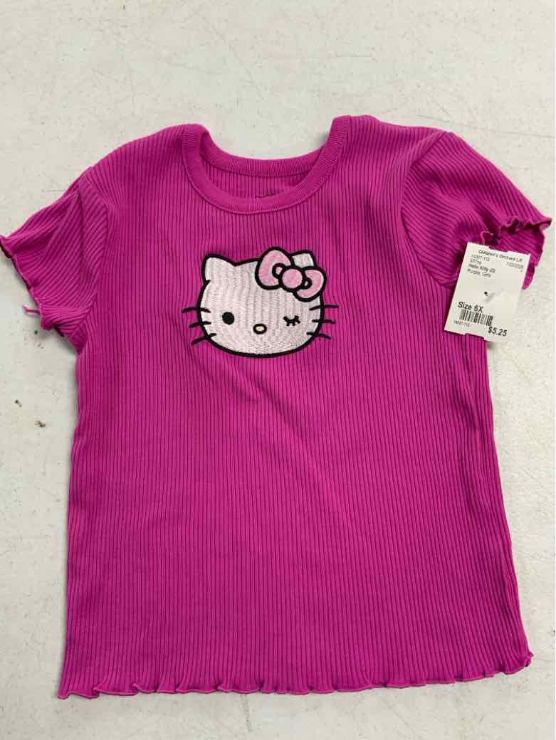 Hello Kitty (D) Purple Youth Size 6X Girls SSTop