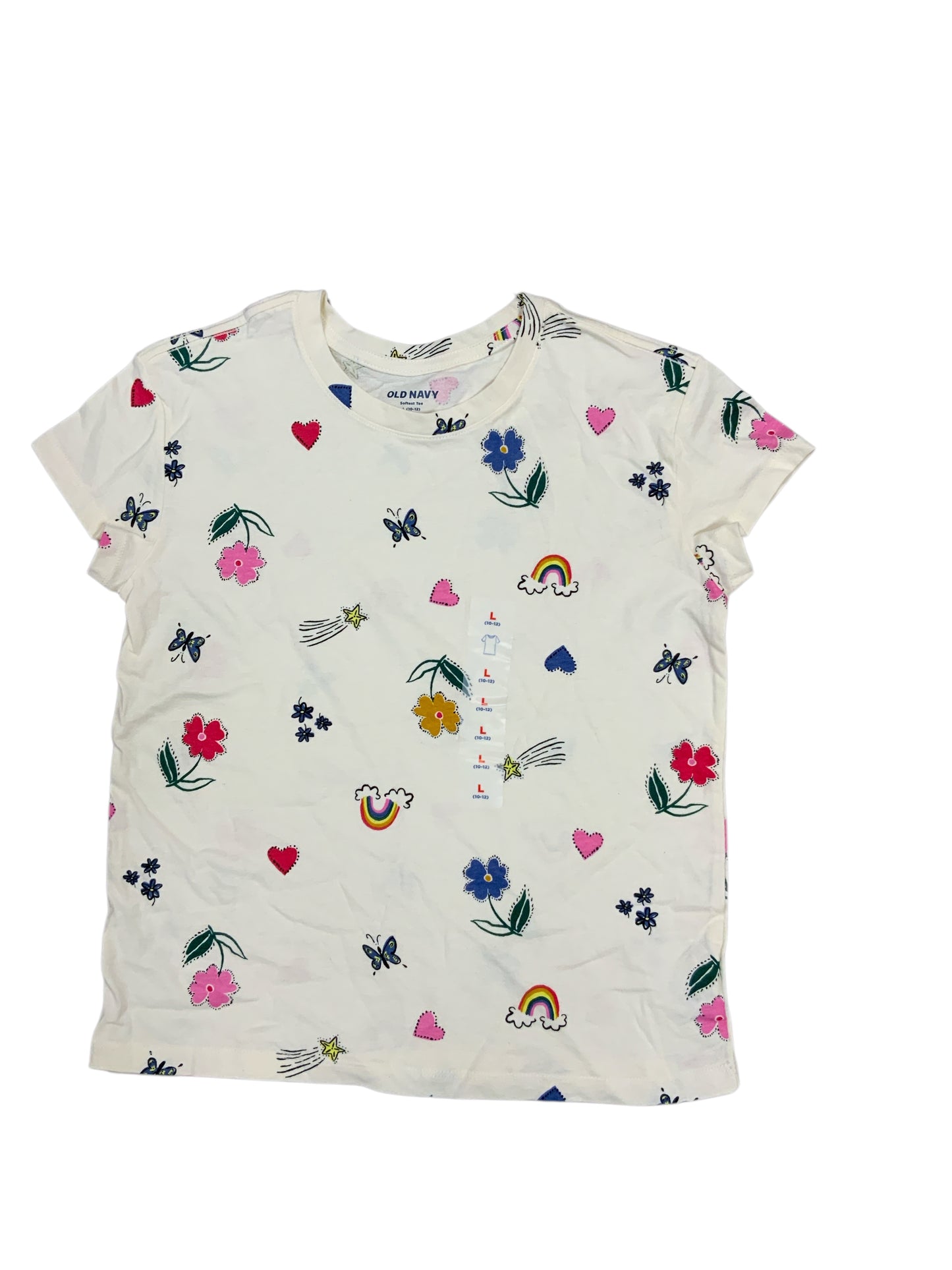 Old Navy (C) Cream Youth Size 12 Girls SSTop