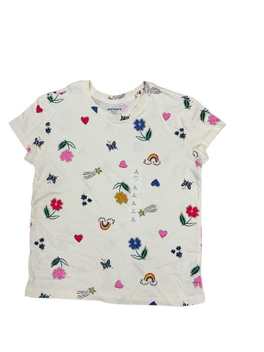 Old Navy (C) Cream Youth Size 12 Girls SSTop