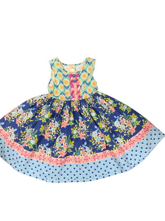 Wild Flowers (AA) Blue Youth Size 6 Girls CasualDress