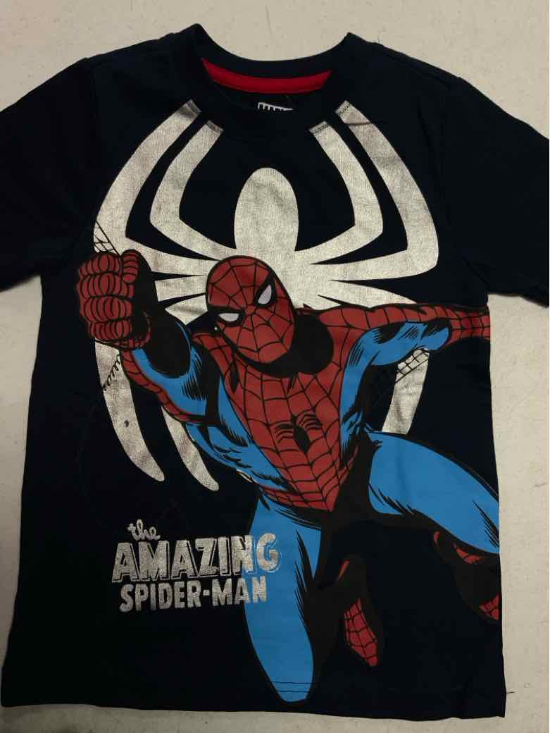 Marvel (D) Navy Youth Size 6 Boys SSTop