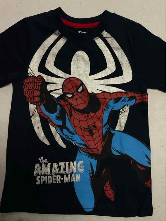 Marvel (D) Navy Youth Size 6 Boys SSTop