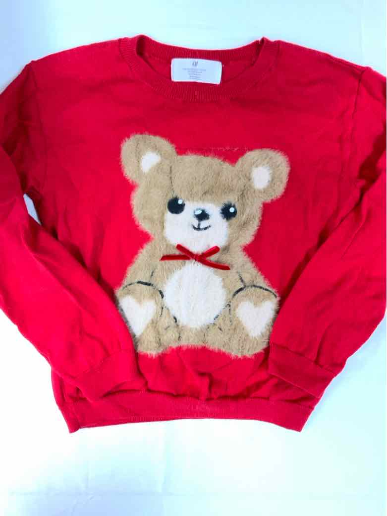 H & M (D) Red Youth Size 7 Girls SweaterLight