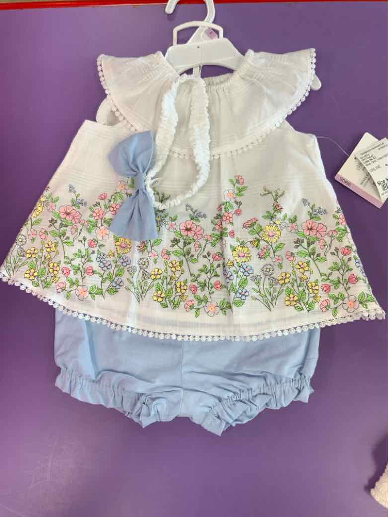 Little Me (C) Blue Infant Size 9 MO Girls 2PC Casual