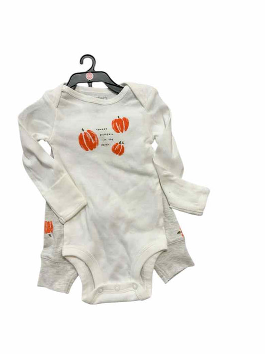 Carters (C) White Infant Size 3 MO Boys 2PC Casual