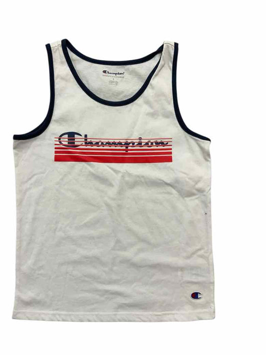 Champion (C) White Youth Size 10 Boys TankTop