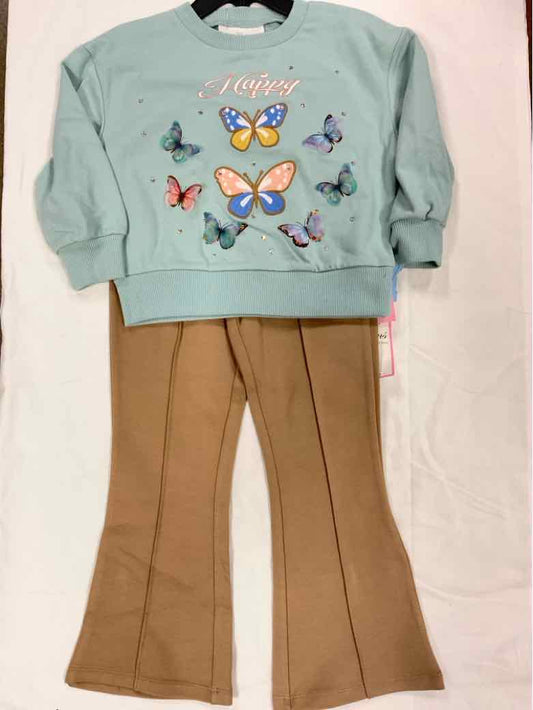 Rare Editions (B) Blue Toddler Size 4 Girls 2PCCasual