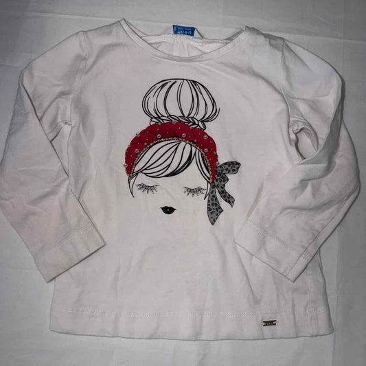 Mayoral (B) White Toddler Size 2T Girls LSTop