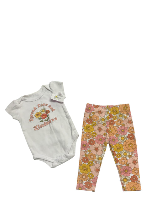 Hudson Baby (D) White Pink Infant Size 0-3 MO Girls 2PC Casual