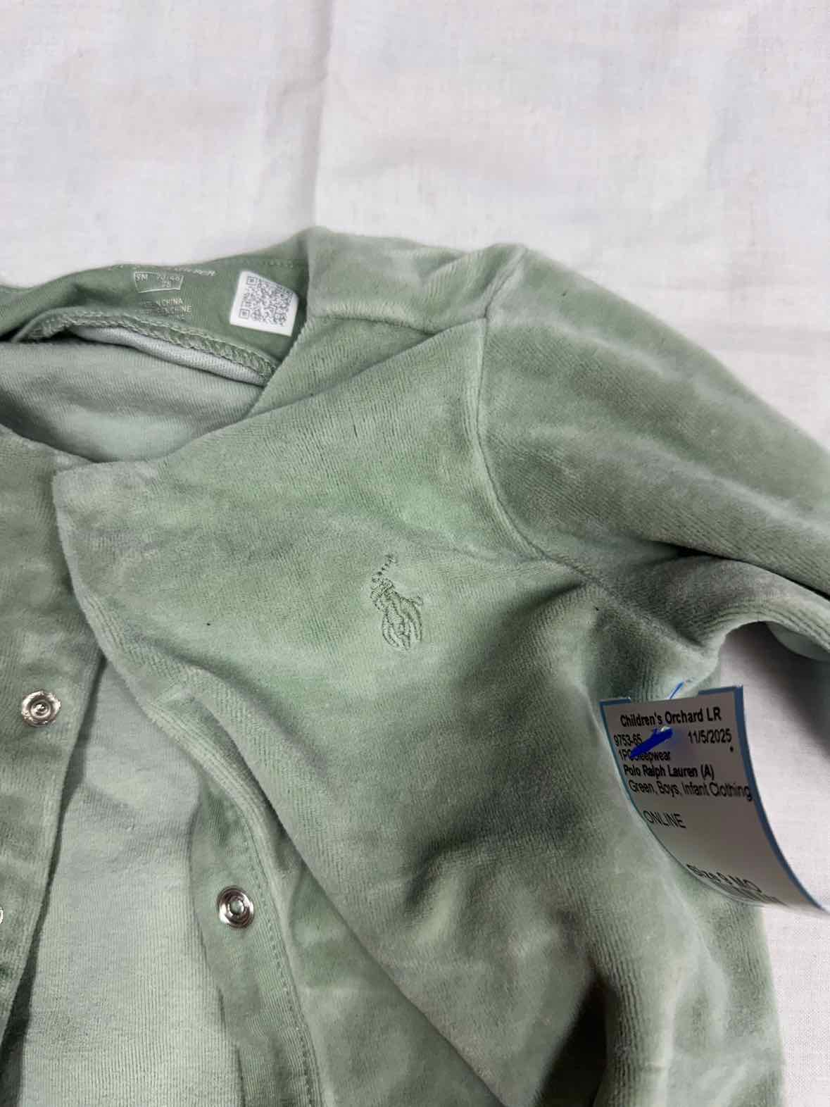 Polo Ralph Lauren (A) Green Infant Size 9 MO Boys 1PCSleepwear
