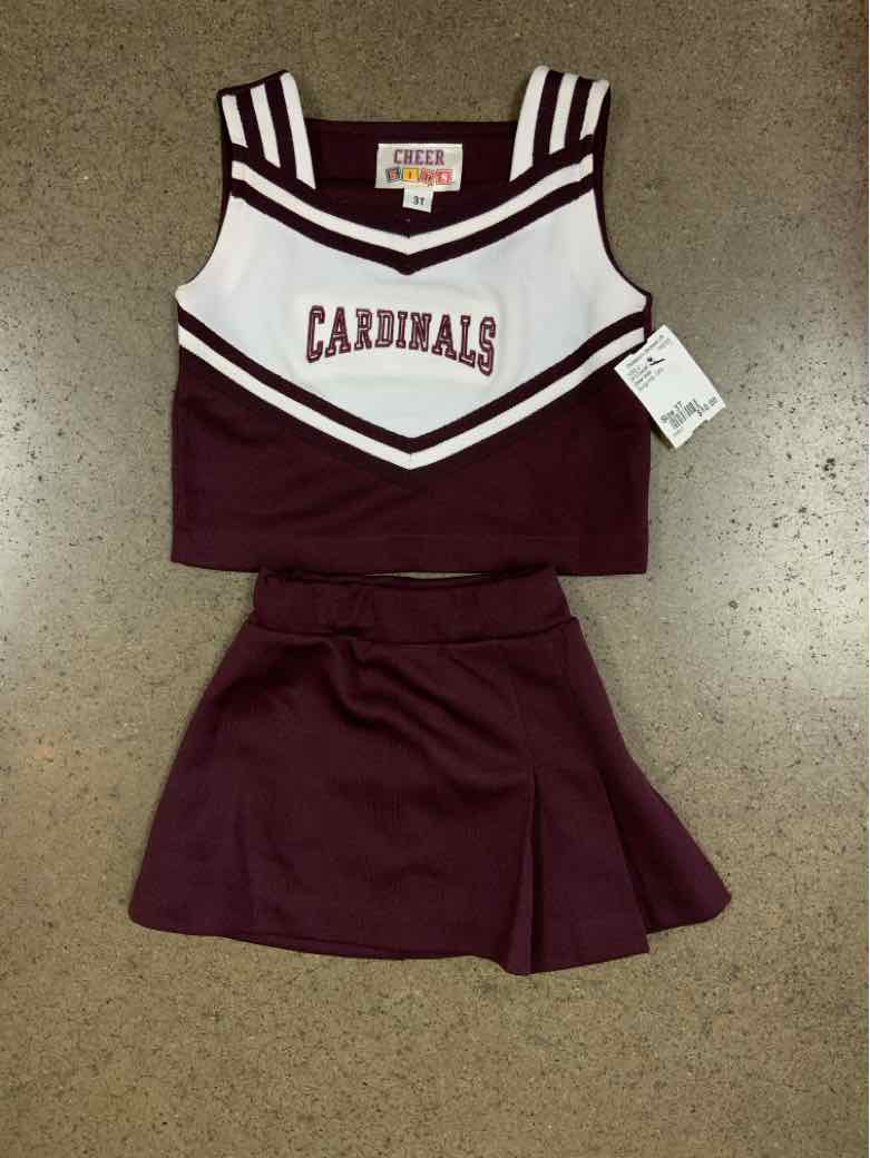cheer kids Burgundy Toddler Size 3T Girls 2PCCasual