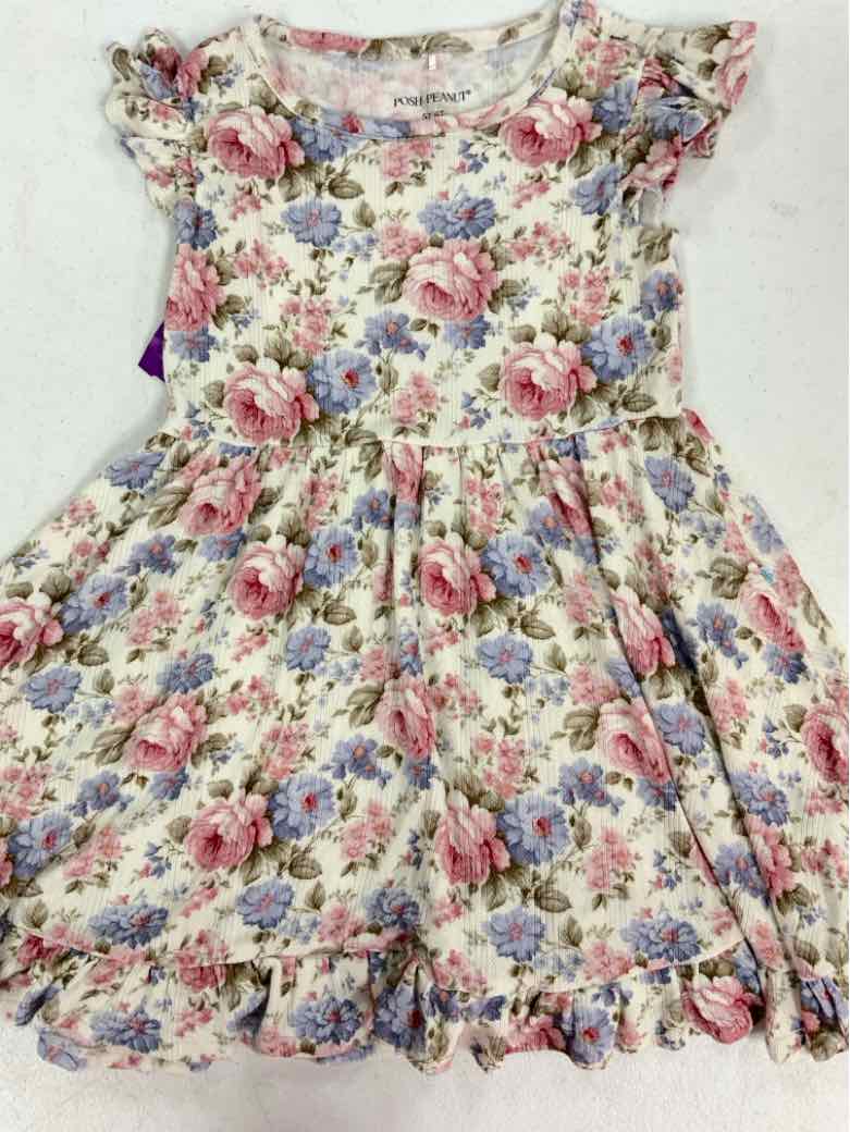 Posh Peanut (A) White Toddler Size 6 Girls CasualDress