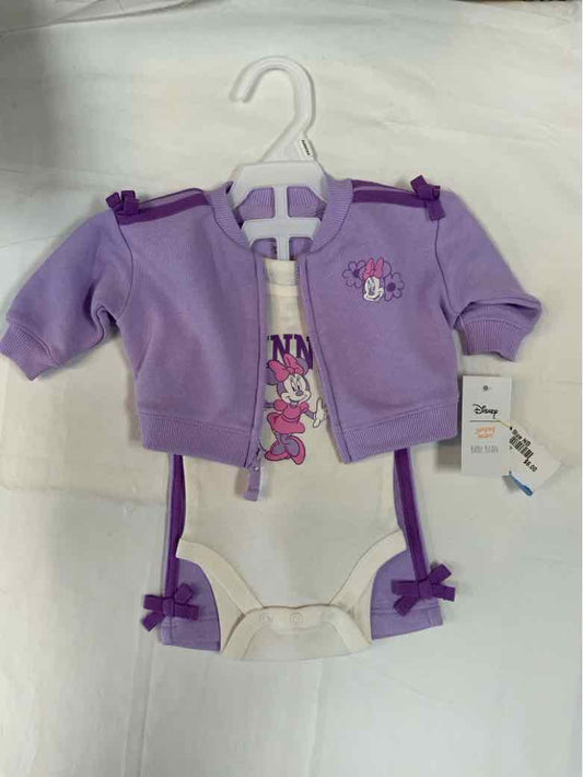 Jumping Beans (D) Purple Infant Size NB Girls 3PC Casual