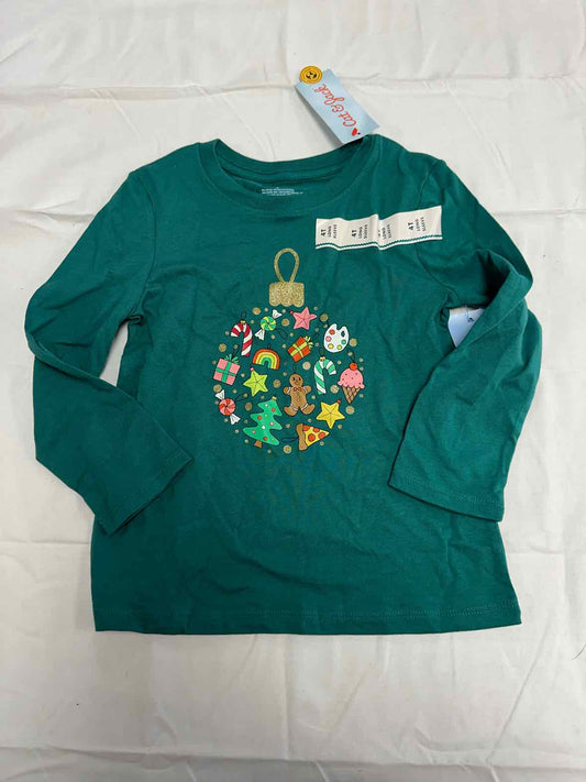 Cat and Jack (D) Green Toddler Size 4 Girls LSTop