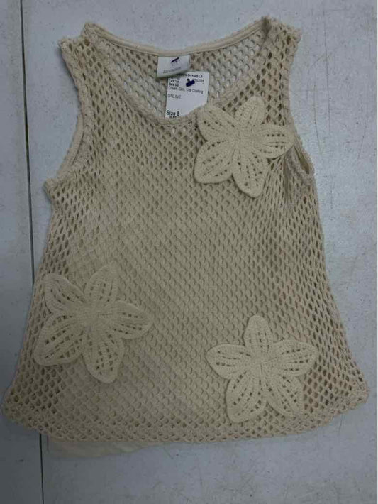 Zara (B) Cream Youth Size 8 Girls TankTop