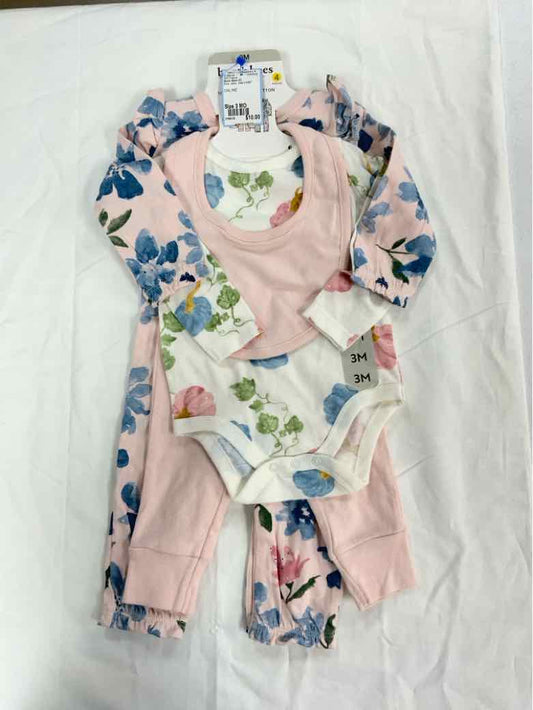 Burts Bees (C) Pink Infant Size 3 MO Girls 3PC Casual