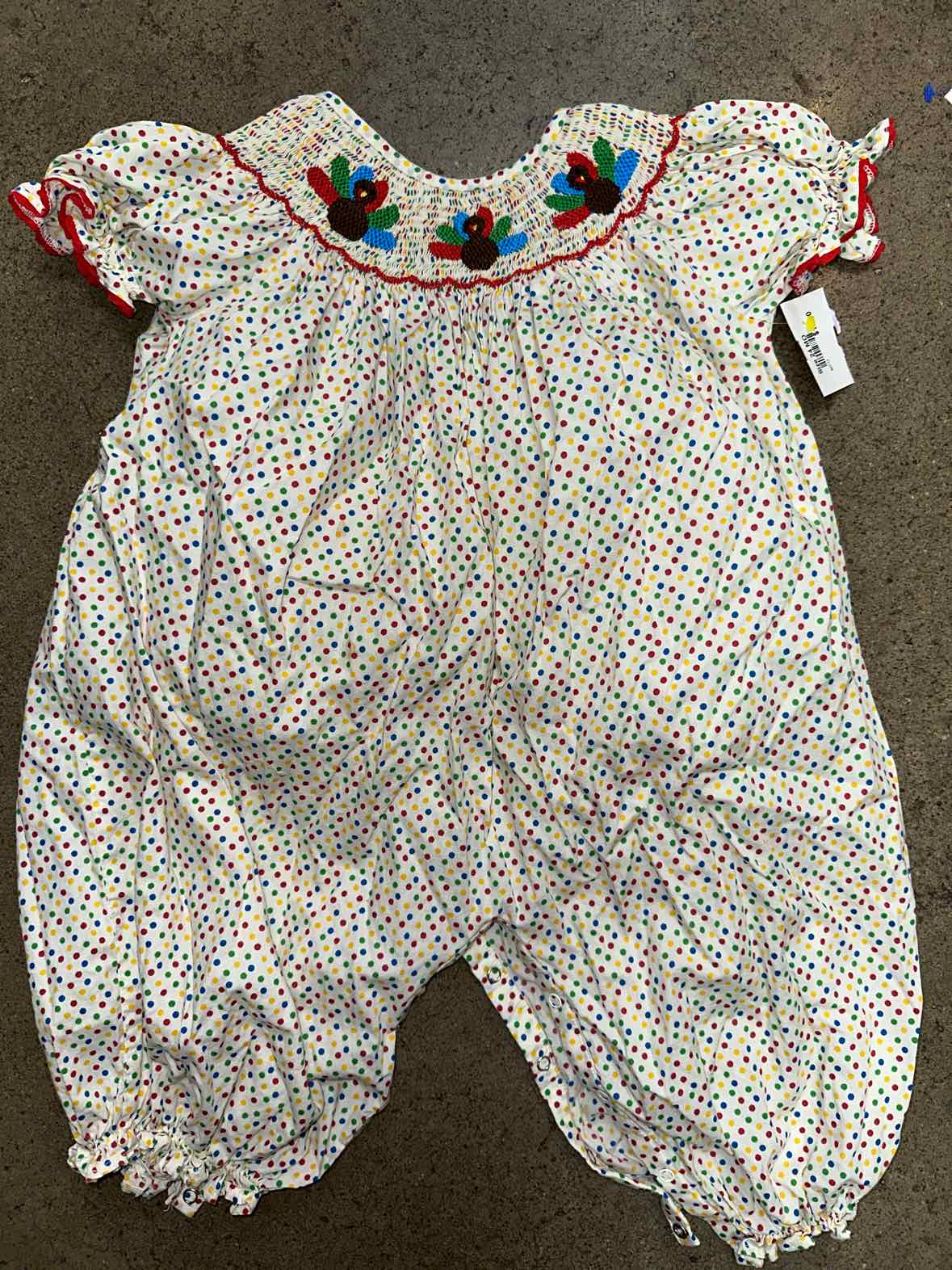 smocked threads Thanksgiving Infant Size 24 MO Girls 1PC Casual