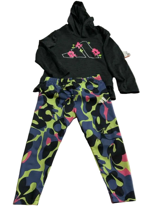 Adidas (B) Gray Toddler Size 2T Girls 2PCCasual