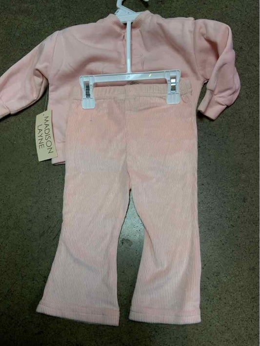 MADISON LAYNE Pink Infant Size 12 MO Girls 2PC Casual