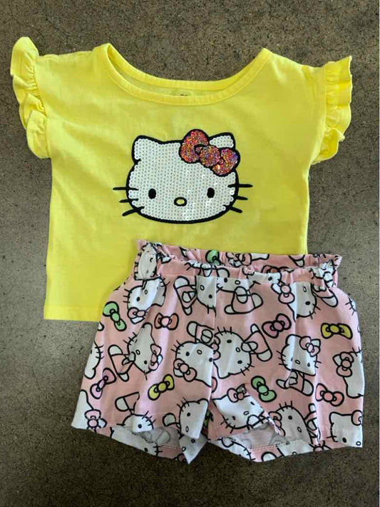 Hello Kitty (D) Yellow Infant Size 12 MO Girls 2PC Casual