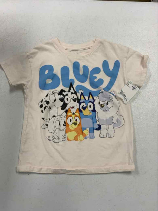 BLUEY White Toddler Size 5 Girls SSTop