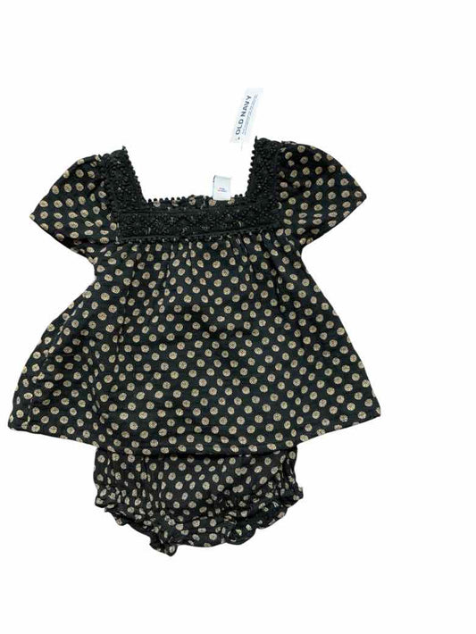 Old Navy (C) Black Infant Size 18-24 MO Girls 2PC Casual