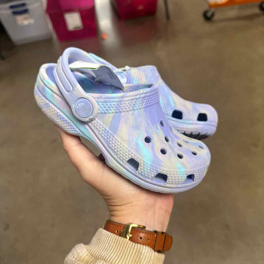 Crocs (B) Blue Youth Shoe Size 1 (Youth) Girls Casual Shoes