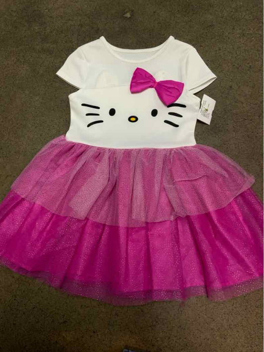Hello Kitty (D) White Pink Toddler Size 5 Girls CasualDress