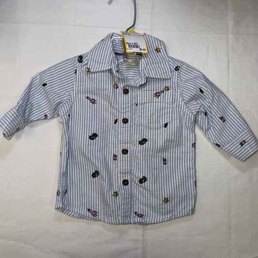 Carters (C) Stripe Infant Size 3 MO Boys ButtondownLS