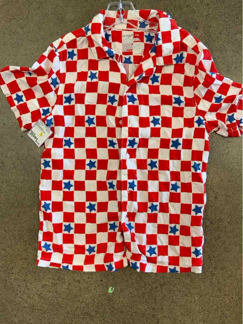 Cat and Jack (D) Red White Blue Youth Size 8 Boys SSTop