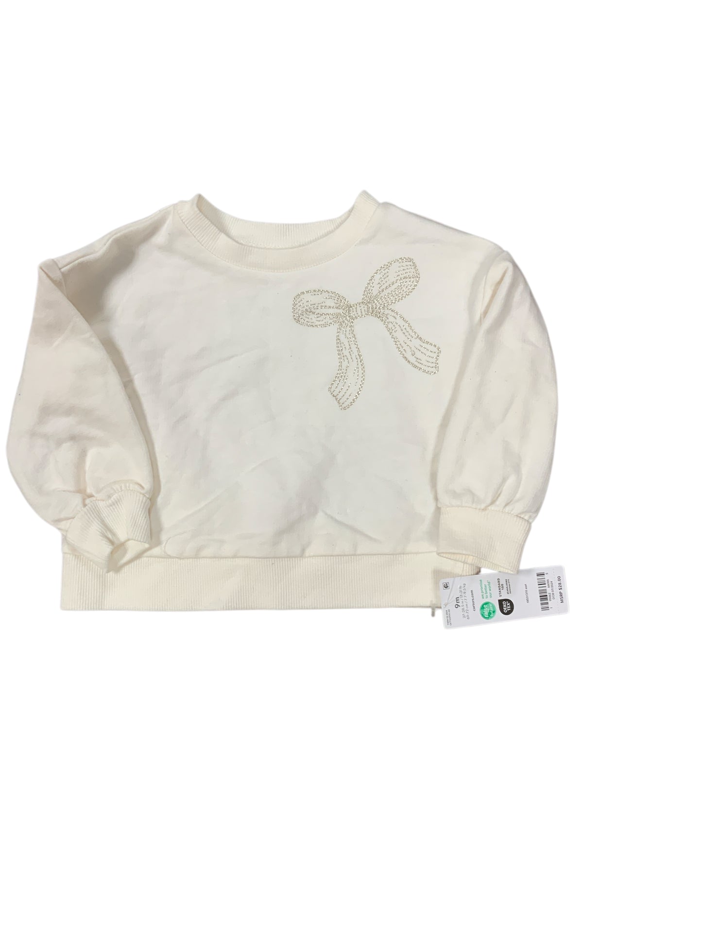 Carters (C) White Infant Size 9 MO Girls LSTop