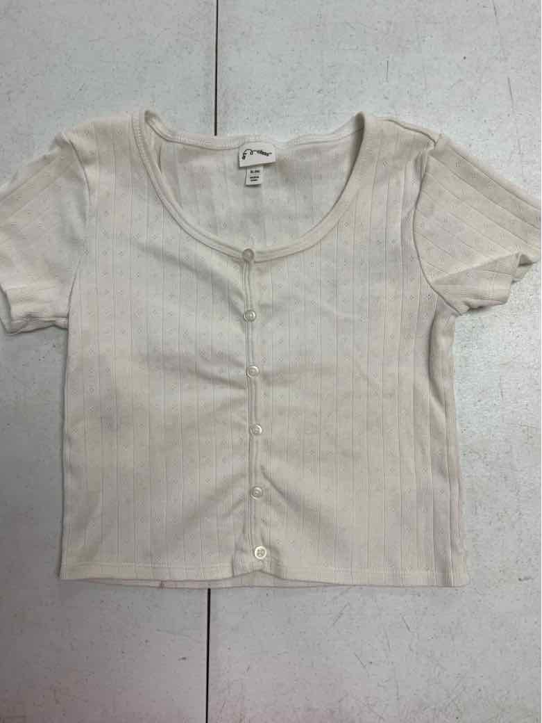 Art Class (D) White Youth Size 14 Girls SSTop