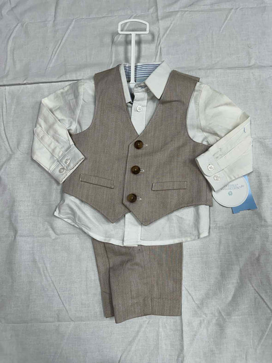 Edgehill Collection (A) Brown Infant Size 6 MO Boys 3PC Casual