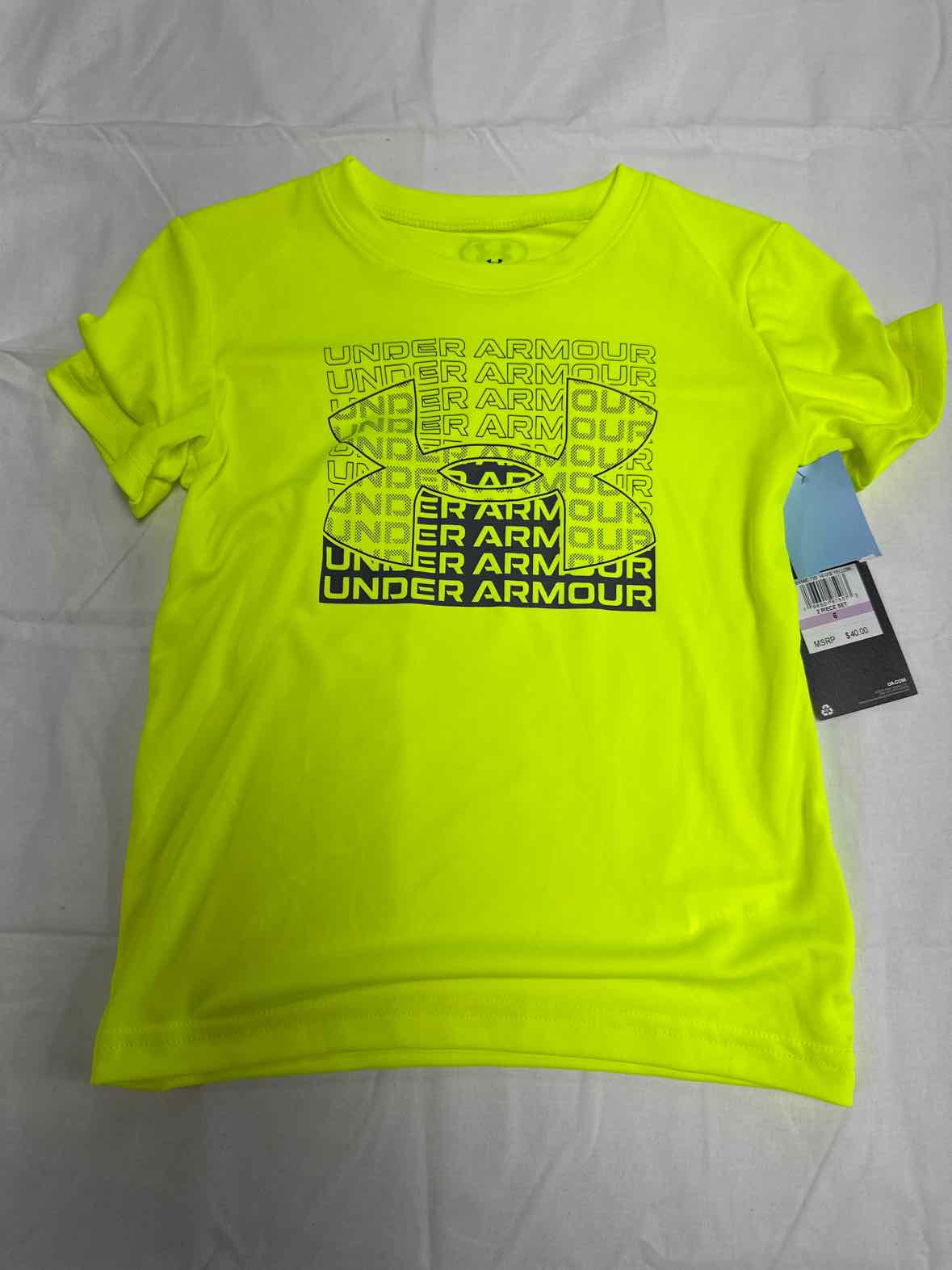 Under Armour (B) Green Youth Size 6 Boys SSTop