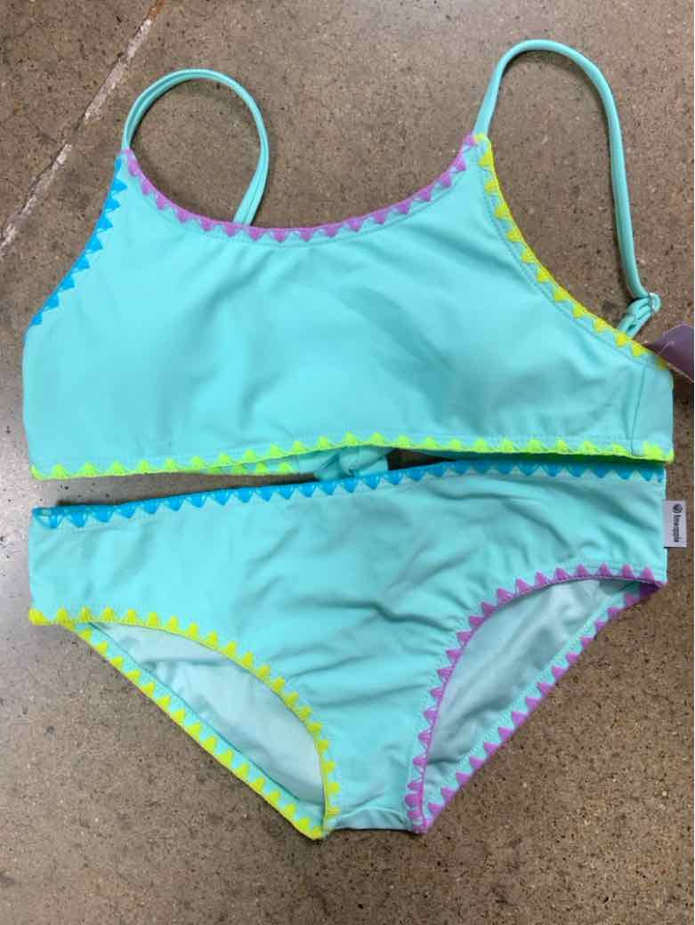 LIMEAPPLE Blue Youth Size 10 Girls 2PCSwimwear