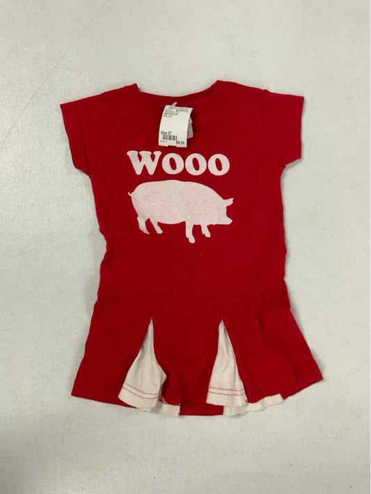Rabbit Skins (D) Red Toddler Size 2T Girls CasualDress
