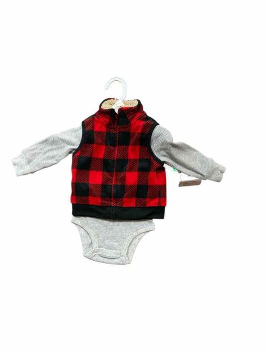 Carters (C) Red Infant Size 6 MO Boys 2PC Casual