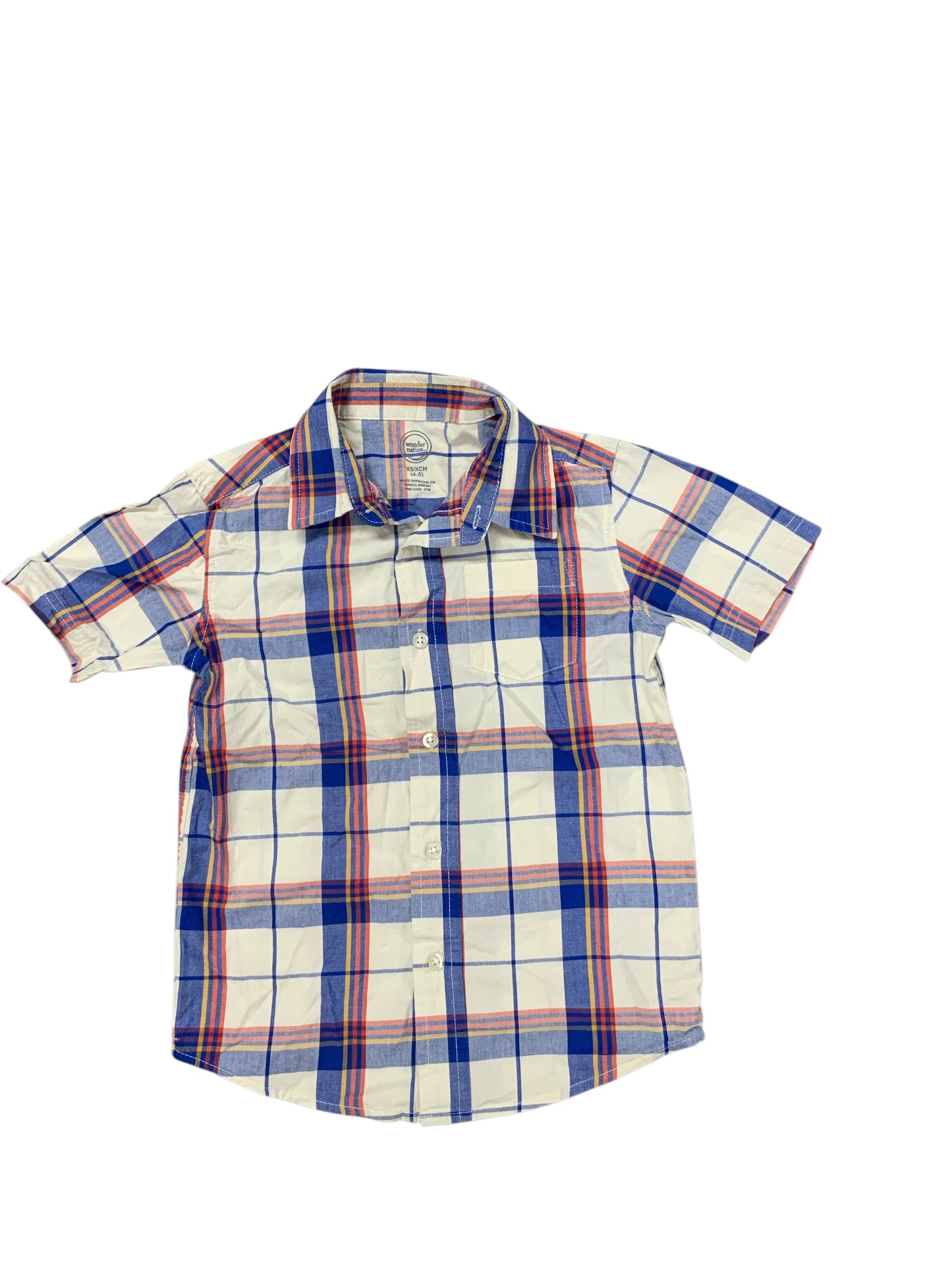 Wonder Nation (E) Blue Toddler Size 5 Boys ButtondownSS
