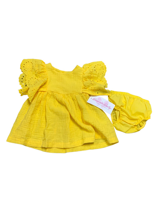 Bonnie Baby (B) Yellow Infant Size 6 MO Girls 2PC Casual