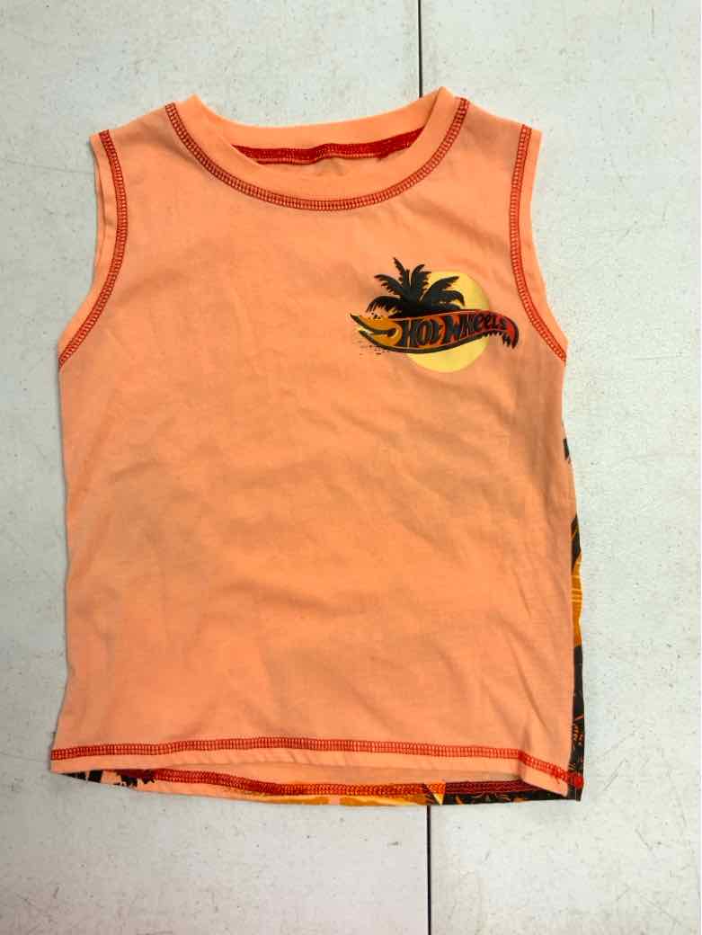 Hot Wheels Orange Toddler Size 4T Boys TankTop
